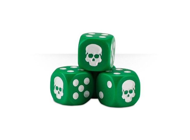 Dice Cube Green - 20 stk 20 terninger til Warhammer 40K/Sigmar 